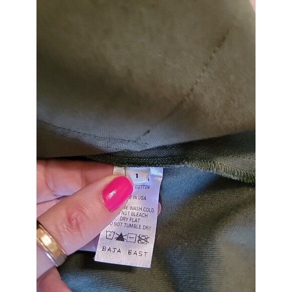 BAJA EAST UTILITY JACKET Barn Coat UNISEX GREEN CANVAS MADE IN USA SIZE 1 MEDIUM - Picture 4 of 15
